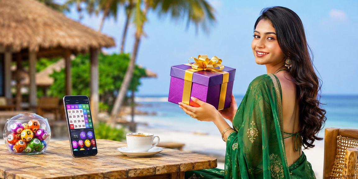 বগুড়ায় সমুদ্র সৈকতে oklv লটারি গেম খেলছেন একজন ব্যবহারকারী